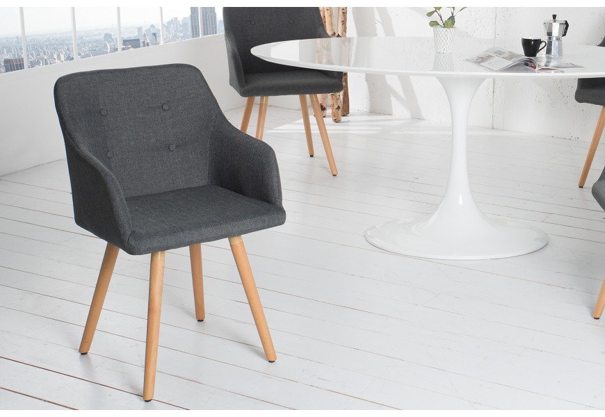 Designová moderní jídelní židle Scandinavia šedá