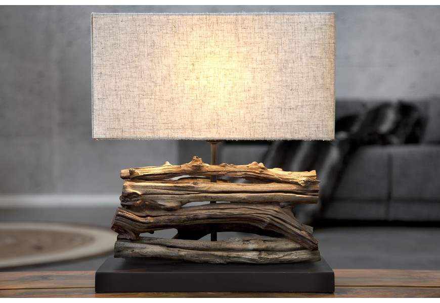 Designová stolní lampa Periferní 40cm béžová