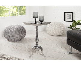 Stylový luxusní odkládací stolek Jardin 55cm stříbrný