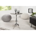 Stylový luxusní odkládací stolek Jardin 55cm stříbrný