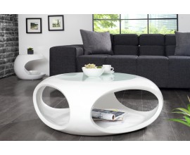 Designový konferenční stolek Spin II 75cm bílý