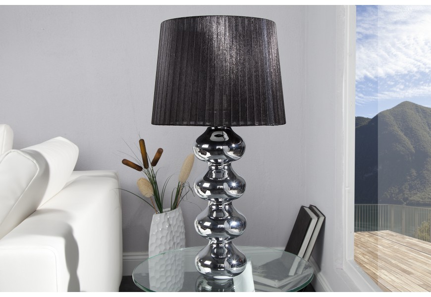 Luxusní moderní stolní lampa Mia černá
