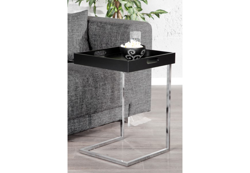 Moderní stylový příruční stolek Ciano černý