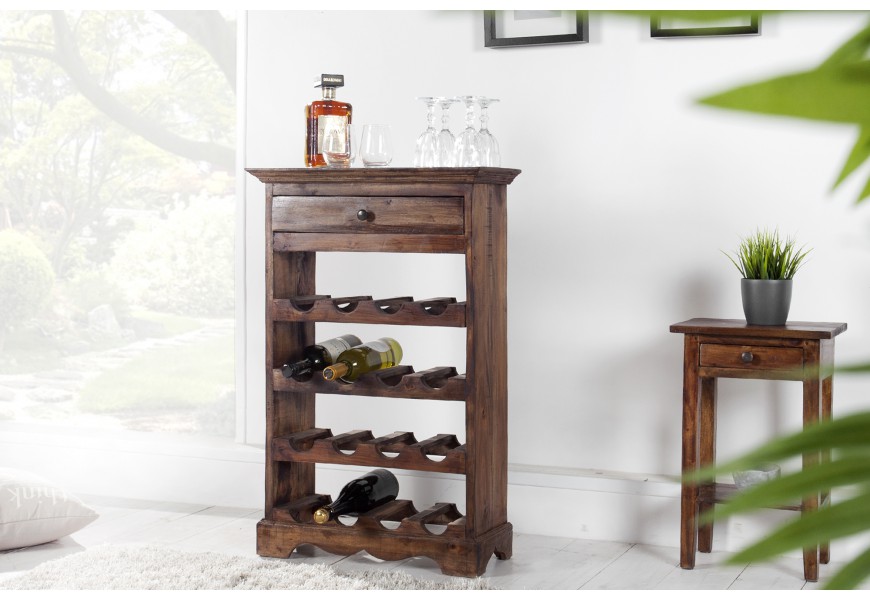 Stylov&aacute; elegantn&iacute; vinot&eacute;ka Hemingway 55cm hněd&aacute;