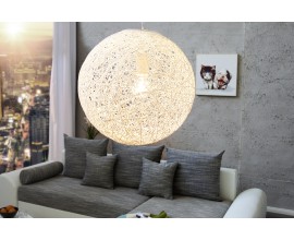 Moderní a elegantní závěsná lampa Cocoon M White