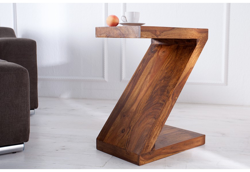 Designový jedinečný příruční stolek Sheesham 45cm