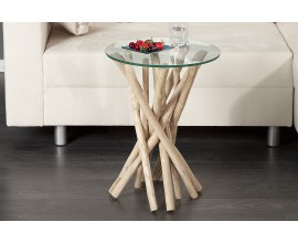 Stylový jedinečný odkládací stolek Driftwood 35cm