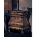 Rustikální exkluzivní hnědý masivní noční stolek Nuevas formas se zásuvkami 60cm
