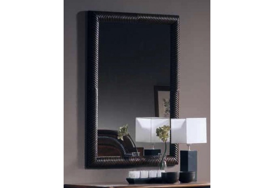 Rustikální exkluzivní nástěnné obdélníkové zrcadlo Nu EVAS formas v nadčasovém masivním rámu 110cm