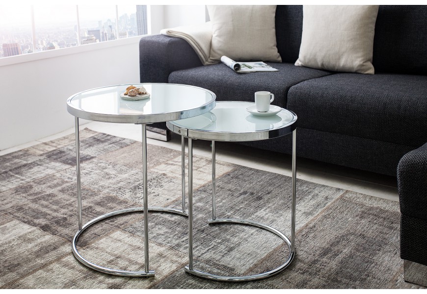 Luxusn&iacute; jedinečn&yacute; set 2 konferenčn&iacute;ch stolků Art Deco