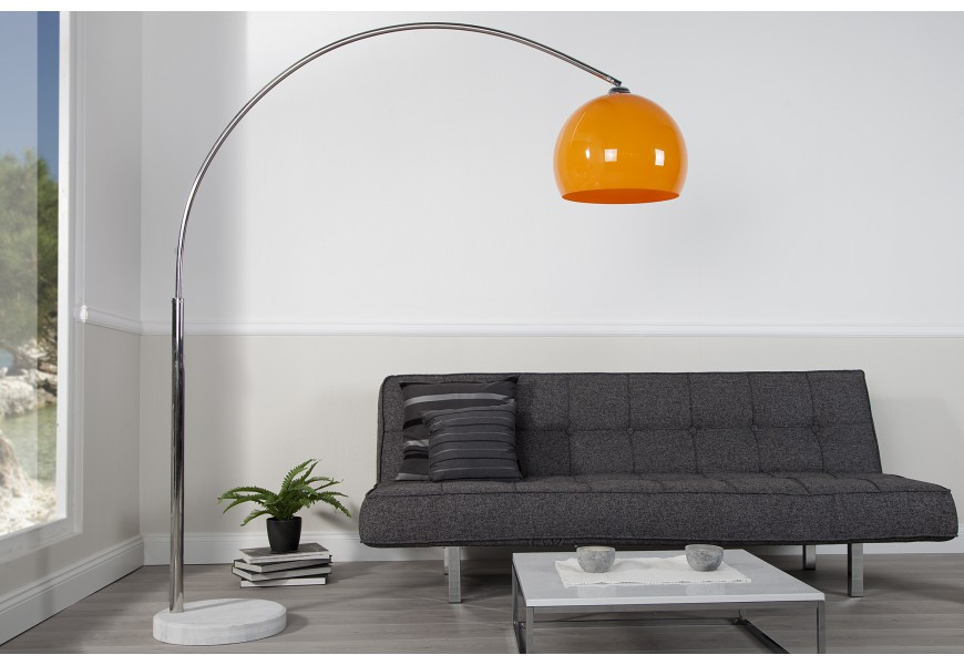 Designová jedinečná stojací lampa Big Bow II oranžová 175 - 205cm