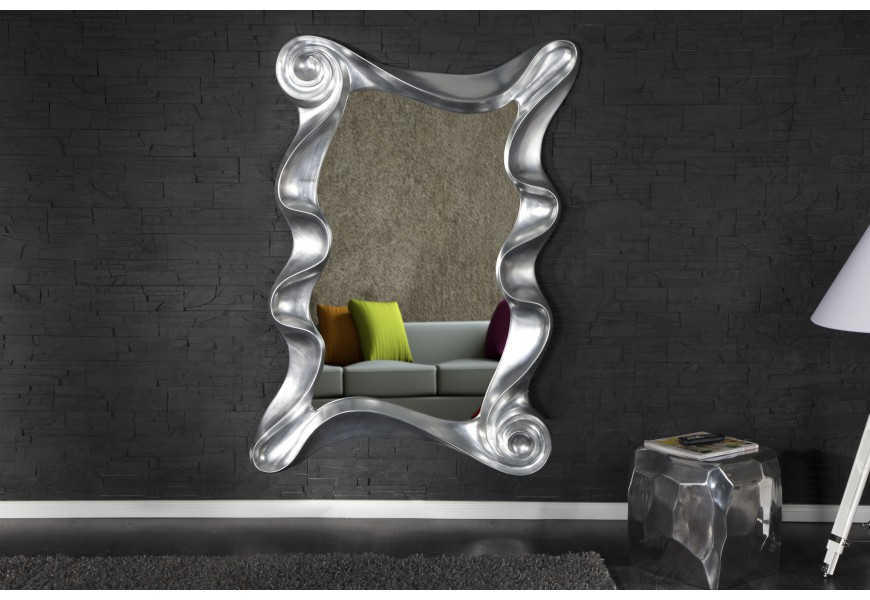 Designové nástěnné zrcadlo Alice stříbrné 160cm