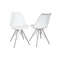 Designová Židle Scandinavia retro bílá