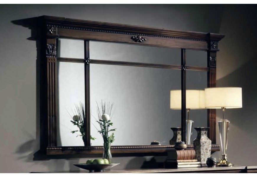 Rustikální exkluzivní nástěnné obdélníkové zrcadlo Nuevas formas s lineárním členěním 171cm