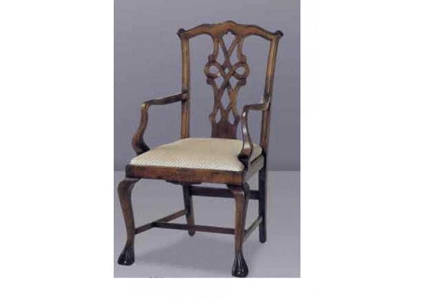 Klasická jídelní židle Nuevas formas s ornamentálním vyřezáváním 102cm