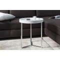Stylový příruční stolek Modul 40cm bílá / stříbrná