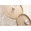 Stylový příruční stolek Modul 40 cm dub, bílá