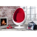 Designové moderní křeslo Space Egg bílo / červené