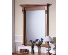 Rustikální nástěnné zrcadlo Frontes s dřevěným rámem 115cm