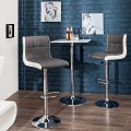 Designová barová židle Modena 90-115cm šedě-bílá