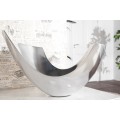 Luxusní moderní dekorační mísa Abstrakt 35 cm stříbrná