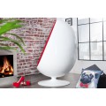 Designové moderní křeslo Space Egg bílo / červené