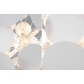 Luxusní designová závěsná lampa Infinity bílo stříbrná