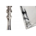 Designový glamour čtvercový příruční stolek Jardin s elegantní tvarovanou nohou v lesklém chromovém provedení 55 cm