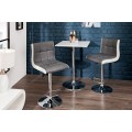 Designová barová židle Modena 90-115cm šedě-bílá