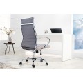 Moderní kancelářská židle Big Deal v šedé barvě s kovovou konstrukcí s nastavitelnou výškou 107-117cm