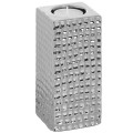 Square Silver Ceramic Tea Light Holder - Medium