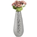 Stříbrná zaoblená keramická váza "dimple effect" velká