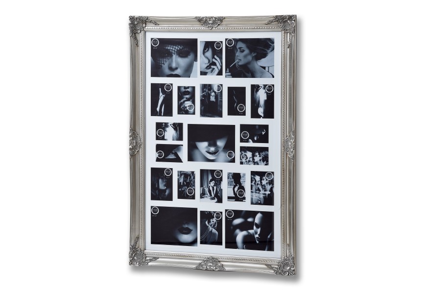 Luxusn&iacute; antick&yacute; stř&iacute;brn&yacute; r&aacute;m na několik fotografii