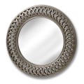 Stylové retro zrcadlo Lattice stříbrné