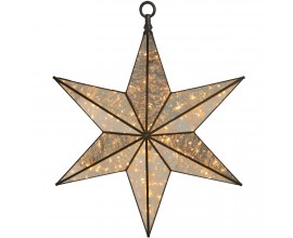 Antique Bronze Pre Lit Hanging Star