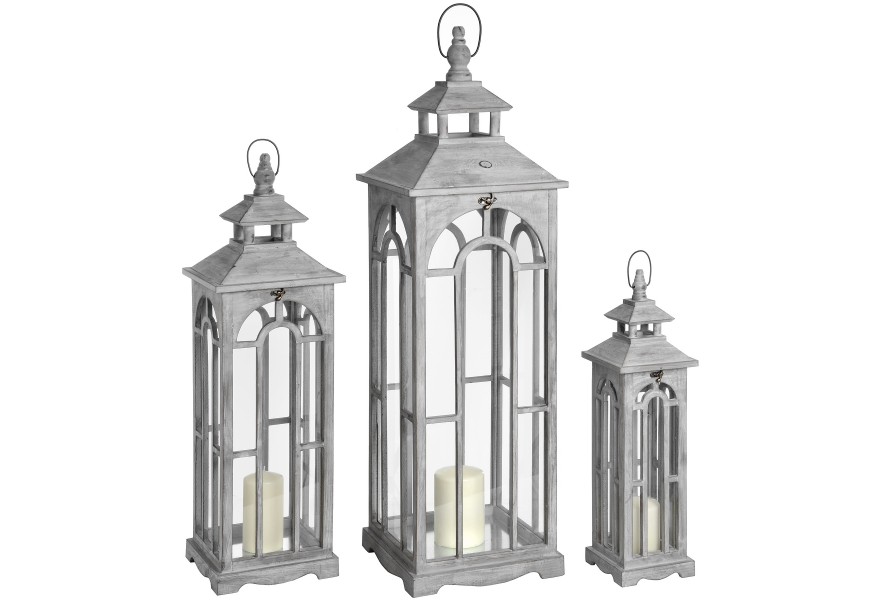 Set tří stylových luceren v arch designu