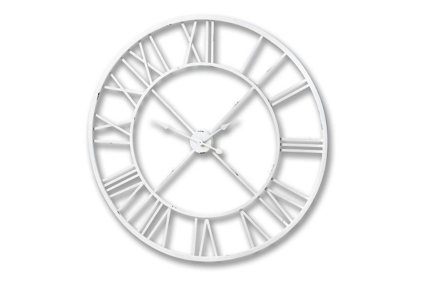 Antique White Roman Numeral Wall Clock