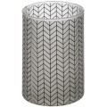 Grey And White Small Chevron Tealight Cylinder