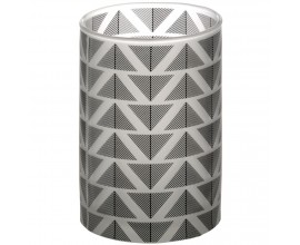 Grey And White Large Chevron Tealight Cylinder