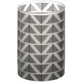 Grey And White Large Chevron Tealight Cylinder