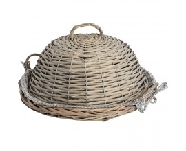 Washed Grey Cake Stand with Fabric Lining