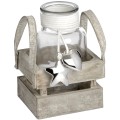 Glass Display Jar with Silver Heart and Star Detail