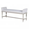 Luxusní čalouněná lavice Elise bílá 135cm