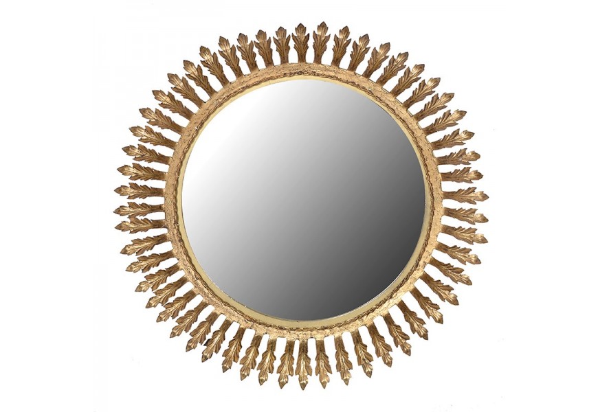 Luxusní kulaté nástěnné zrcadlo v Art-Deco stylu