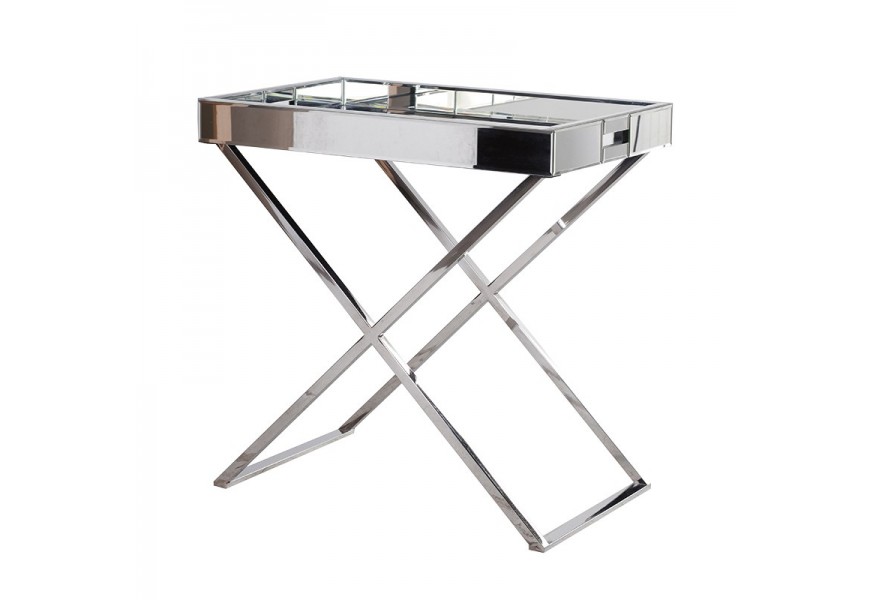 Designový kovový odkládací stolek s podnosem Easton