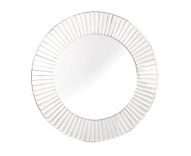 Glamour kulaté chromové nástěnné zrcadlo Stargate se skládaným rámem s harmonikovým designem v lesklé stříbrné barvě