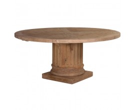 Kulatý stylový jídelní stůl ze dřeva průměr 1,6 m