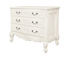 Designová provensálská komoda Antic Blanc tři zásuvky 94cm