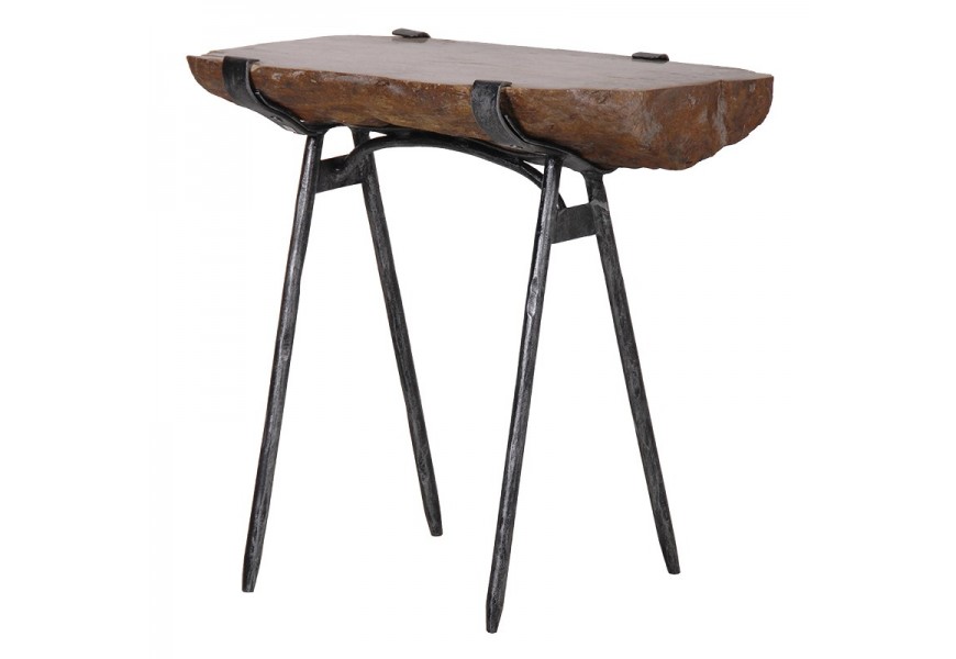 Luxusní industriální konzolový stolek Fossilis
