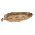 Keramická zlatá miska ve tvaru listu